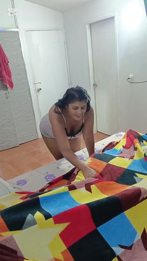 Beautiful Stepmom Aly Denali Catches Me Masturbating in Return I End up Fucking Her and Leaving Her Face Full of Semen