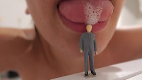 My Giantess Stepsister sucked me like a piece of candy because I was so tiny and then he put me in his pussy and masturbated