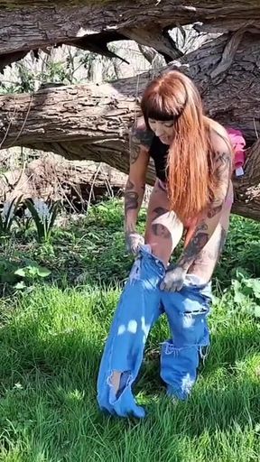 Outdoor Pee Desperation Fun in the Sun