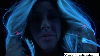 Samantha Saint Fucks herself in Black Light