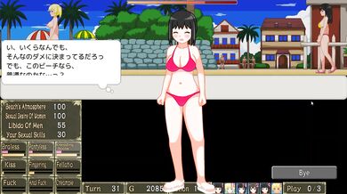 Japanese Anime Outdoor Beach Exhibitionist Full Blown Show With Big Tits