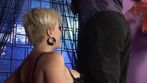 Blonde MILF adores fuck in the bar