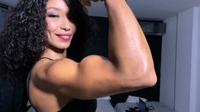 Brenda Biceps Flexing Video 08