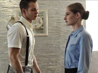 Golden-haired Secretary Freeze Screwed - Tiffany Tatum Creampie Cum in Throat Time Stop Sex