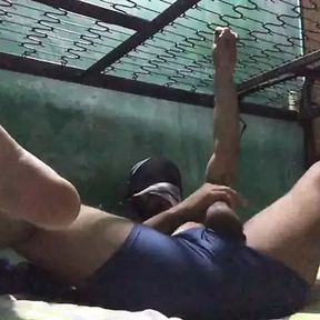 young latin amateur wanks his hot cock and plays with his ass