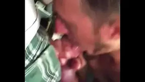 FRIEND GIVES INTENSE FACIAL IN AMATEUR CUMSHOT SCENE