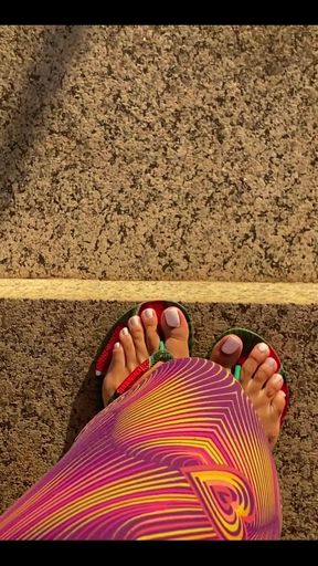 Fresh White Pedicure Available for Customs and Video Chat