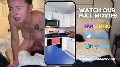 Thirsty redhead wife turns kitchen cleanup into wild cum play