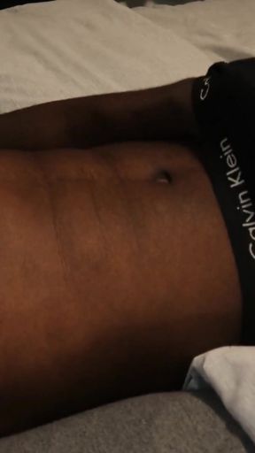 Striptease Stroking My Big Hard Black Cock Cumshot