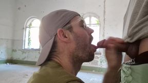 A Little Fag Offers a Tourist to Suck Him, and He Swallows His Cum