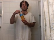 Stud In White Underclothes Piss Splosh