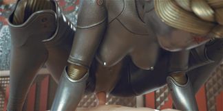 Female Robot Working Hard on Top of His Dick