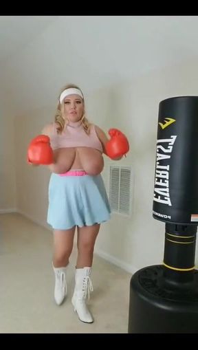 Boxing Topless and Punching My Boobs! Would You Like to Fight Me?