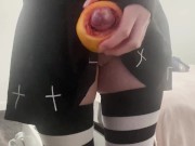 cute femboy fucks fruit