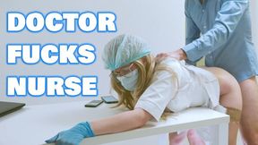 Doctor’s Office Quickie: Nurse Panties Off, Pussy Eating, Table Pounding & Deep Creampie