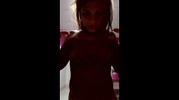 Trans cat woman dances in lingeries.