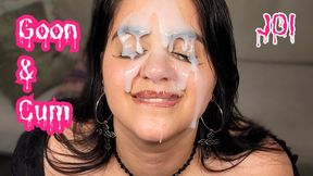 Goon and cum on my pretty face over and over JOI