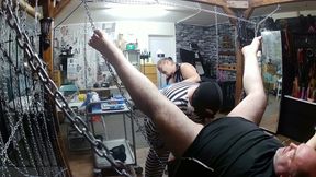 Part 2:- Lanista Bear &amp; Domina Satana Takes Well-hung in the Dungeon for the First Time.