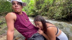 Creamy venom comes out as Latina sucks amateur's big cock