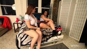 angelina castro & sara jay are the dreamy college lesbian duo!