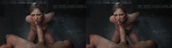 Ellie Williams' Hands-Free Blowjob & Deepthroating in Jail