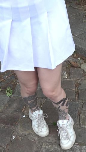 Powerful moment from &quot;GERMAN SCOUT - Skinny German College Girl Runa Charm Pickup and Casting Fuck&quot;