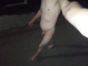 Walking naked on the street