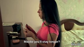 Stepmom and Stepson sucking before work
