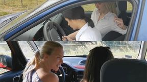 Two girls revving together compilation