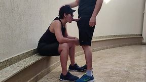 Lesbian woman getting fucked by a friend after losing a bet