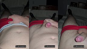 big bulge stroking in red calvin klein underwear - phantomgentx
