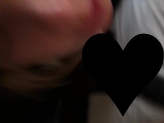 sweet girl deep throats while getting caressed / girl porn
