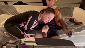 Halloween Treat an Endless Flow of Cum From a Huge Cock in the Mouth