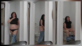 Getting Ready To Leave Pee Chat w Makeup Matching Bra and Panty Update
