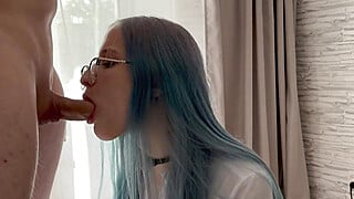 Hard anal with sexy secretary in glasses
