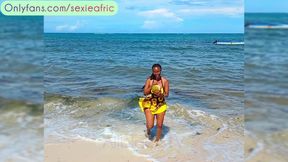 Colombians Have Sex on a Beach - Hot African Swahili Tourist Couple Beach Walk and Sex