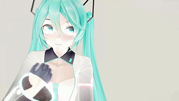 Hatsune Miku Undress Dance Hentai Vocaloid Mmd 3D Clear Blue Hair