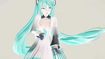 Hatsune Miku Undress Dance Hentai Vocaloid Mmd 3D Clear Blue Hair