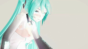 Hatsune Miku Undress Dance Hentai Vocaloid Mmd 3D Clear Blue Hair