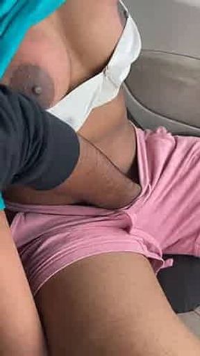 Sex with girlfriend in the car