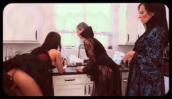 Busty Vampires Reagan Foxx, Crystal Rush, and Kenzie Love in Hardcore Foursome