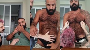 servindo o macho peludo suado