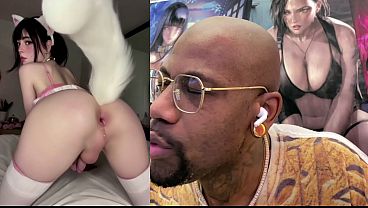 Thicc Fat Ass Transgender Gamer Girl Oozing Butt Juice Gets Anal Fucked From Behind, AI Generated