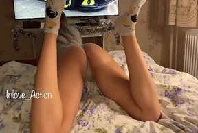 Panty-stuffed pussy pounded and slow ass rides to cumshot