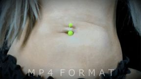 Yellow to Black Belly Barbell Rings (HD) MP4