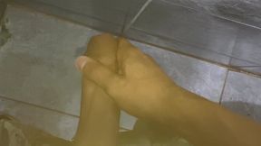 Public restroom solo masturbation