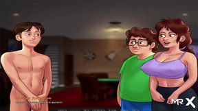 Lost at Strip Cards – Summertime Saga Anime Girl Gives Uncensored Blowjob