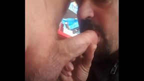 Stranger Sucks and Squirts in Intense Blowjob Session