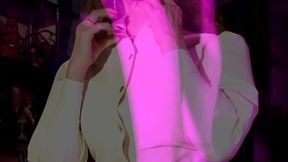 Mistress Eva Latex Fetish White Leggins Solo Femdom BDSM Goddess Hot Big Ass MILF Art