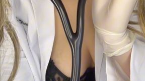 POV Naughty Sexy Doctor Exam! Finds the cure to make you feel better! watching me masturbate!